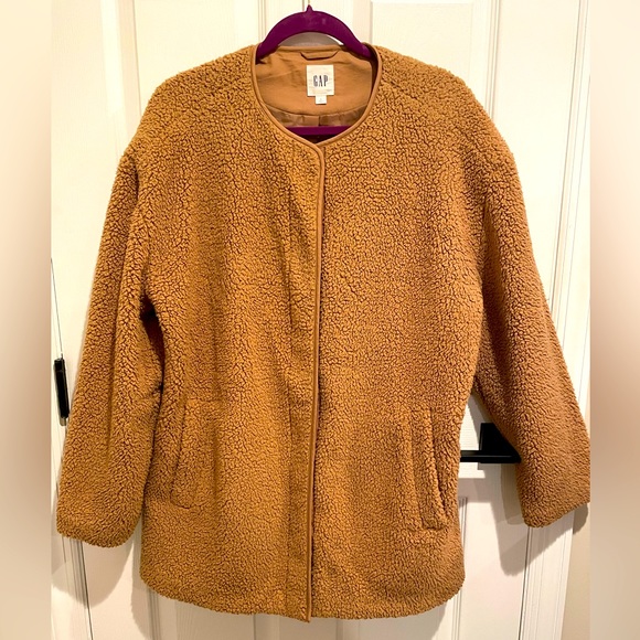 GAP Factory Jackets & Blazers - GAP Women’s Cozy Sherpa Collarless Jacket